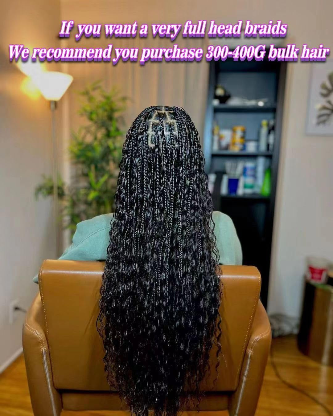 18 Inch Deep Wave Human Braiding Hair for Boho Braids  Wet and Wavy Unprocessed Virgin Natural Color 2 Bundles/Pack (Total 100G)